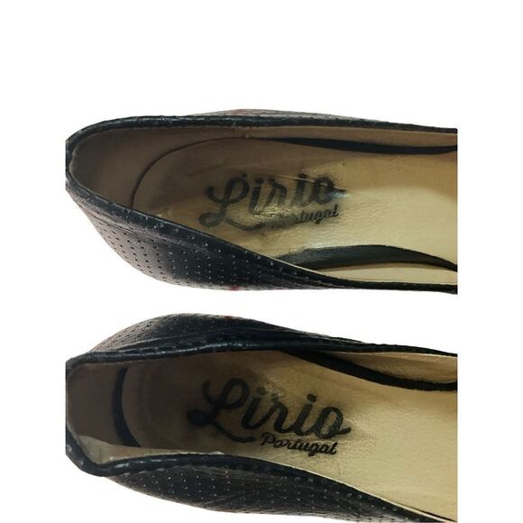 Lirio Portugal Leather Round Toe Heels in Black - Picture 5 of 10
